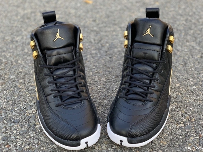 Cheap Husky Air AO6068-007 12 Metallic Gold-White 'Reptile' Retro Black Jordan 0725